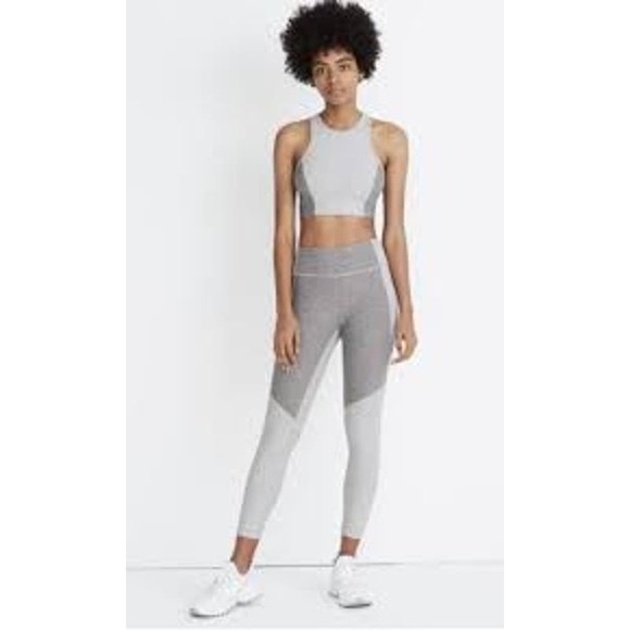 Outdoor Voices Women's Two‎ Tone Gray High Rise Workout Leggings. Size S - Picture 1 of 9